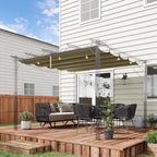 Retractable Replacement Pergola Canopy for 10' x 10' Pergola, Tan