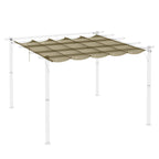 Retractable Pergola Shade Cover, Replacement Canopy Fabric for 3 x 3m Pergola, Tan