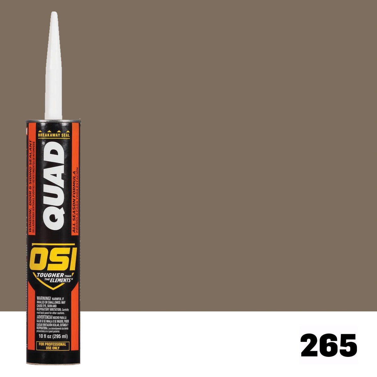 OSI QUAD 265 Paintable Solvent CaulkFREE CAULK GUN $25Value  | IDH# 1637004