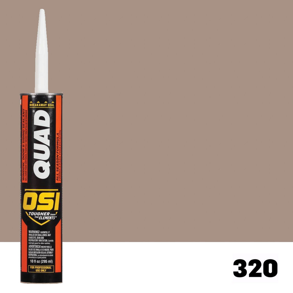OSI QUAD 320 Paintable Solvent CaulkFREE CAULK GUN $25Value  | IDH# 1637202