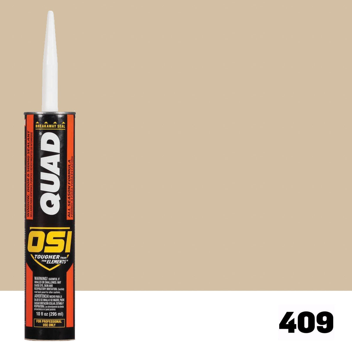 OSI QUAD 409 Paintable Solvent CaulkFREE CAULK GUN $25Value | IDH# 1637216