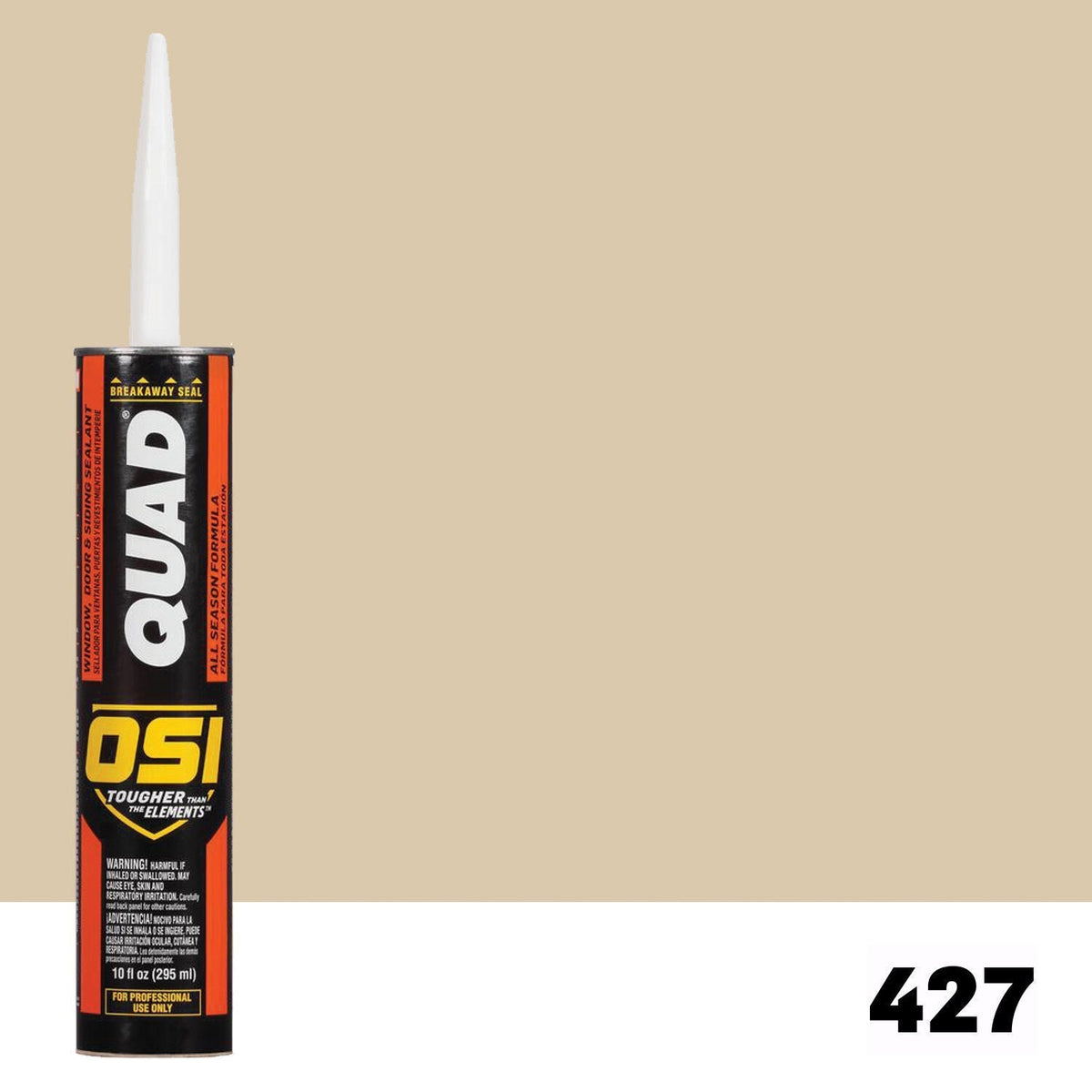 OSI QUAD 427 Paintable Solvent CaulkFREE CAULK GUN $25Value | IDH# 1637223