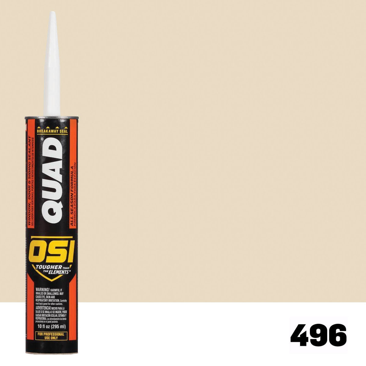 OSI QUAD 496 Paintable Solvent CaulkFREE CAULK GUN $25Value | IDH# 1637242