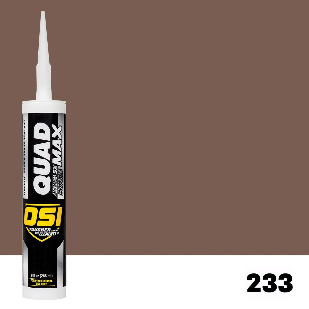 OSI QUAD MAX 233 Paintable Window, Door & Siding Sealant FREE CAULK GUN $25Value| IDH# 1868727