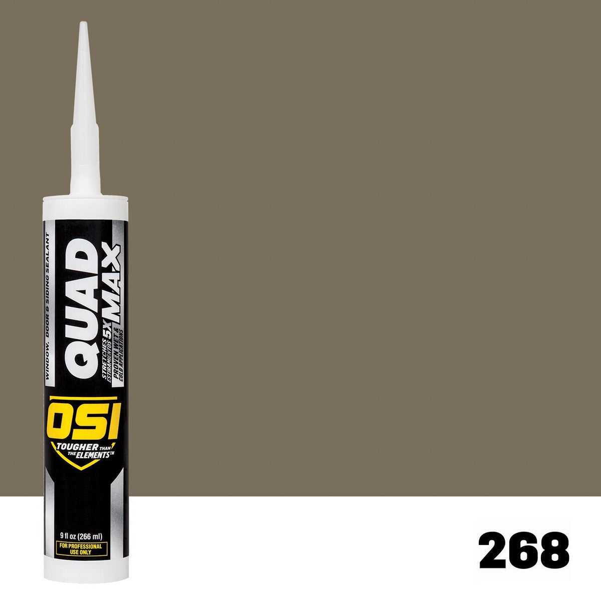 OSI QUAD MAX 268 Paintable Window, Door & Siding Sealant FREE CAULK GUN $25Value| IDH# 2937854