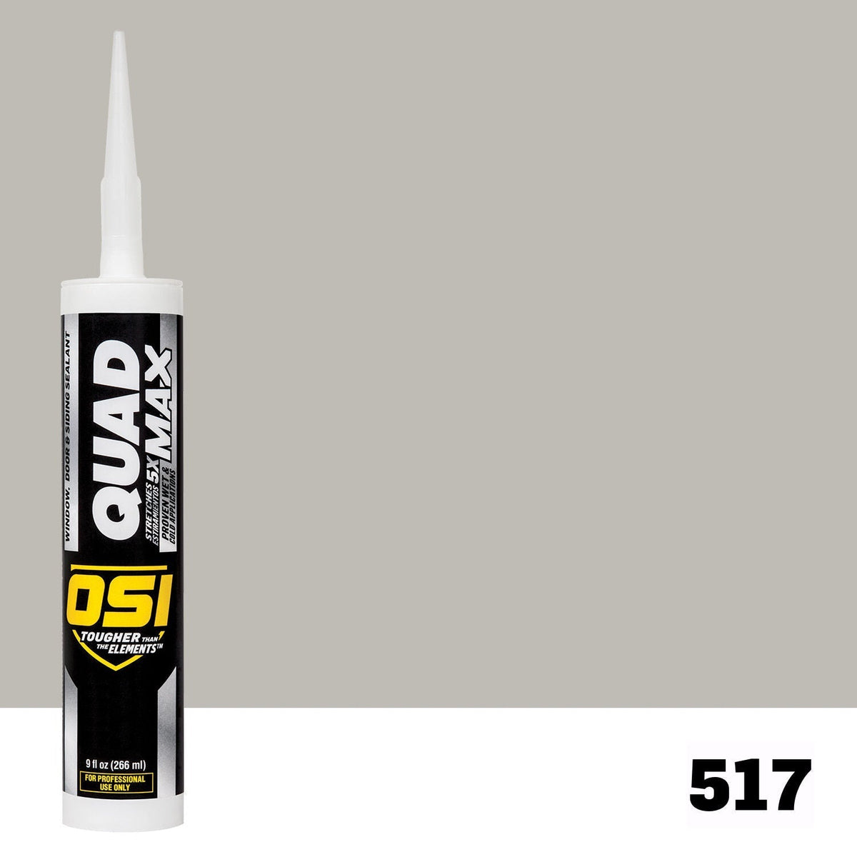 OSI QUAD MAX 517 Paintable Window, Door & Siding Sealant w FREE CAULK GUN $25 VALUE | IDH# 1869460
