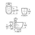 Meridian-N Back To Wall Toilet Pan