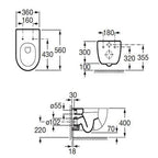 Meridian-N Wall Hung Toilet Pan