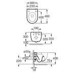 Meridian-N Compact Wall Hung Toilet Pan