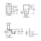 The Gap Close-Coupled Toilet Pan