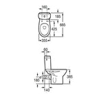 Laura Close Coupled Toilet Pan