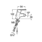 Victoria V2 Chrome Bidet Mixer Tap & Chain Connector