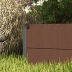 Raised Garden Bed with Trellis for Climbing Plants, Planter Box with Self Draining Gap, Freestanding Trellis Planter for Outdoor, Patio, Deck, 35.75" x 15" x 70.75", Light Brown