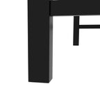 46" Outdoor Bench, 2 Seater Wooden Patio Loveseat with Slatted Frame and Armrests, Black