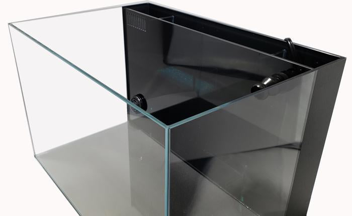 10 Gallon - CRYSTAL 45 Degree Low Iron Ultra Clear Aquarium with Built in Back Filter