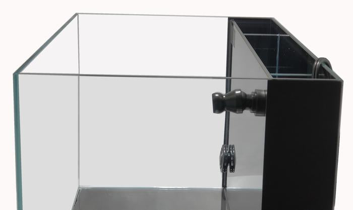 4.14 Gallon - CRYSTAL 45 Degree Low Iron Ultra Clear Aquarium with Built in Back Filter