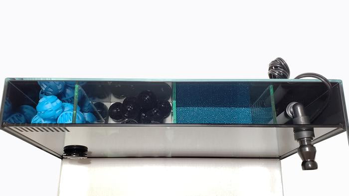 4.14 Gallon - CRYSTAL 45 Degree Low Iron Ultra Clear Aquarium with Built in Back Filter