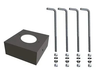 RAB P4" round anchor bolt kit with BOLT 4/11 BASE-R4
