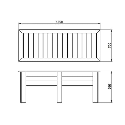 Forest Large Kitchen Garden Planter x 1.8m
