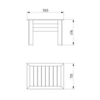 Forest Kitchen Garden Planter x 1m
