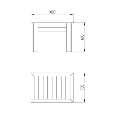 Forest Kitchen Garden Planter x 1m