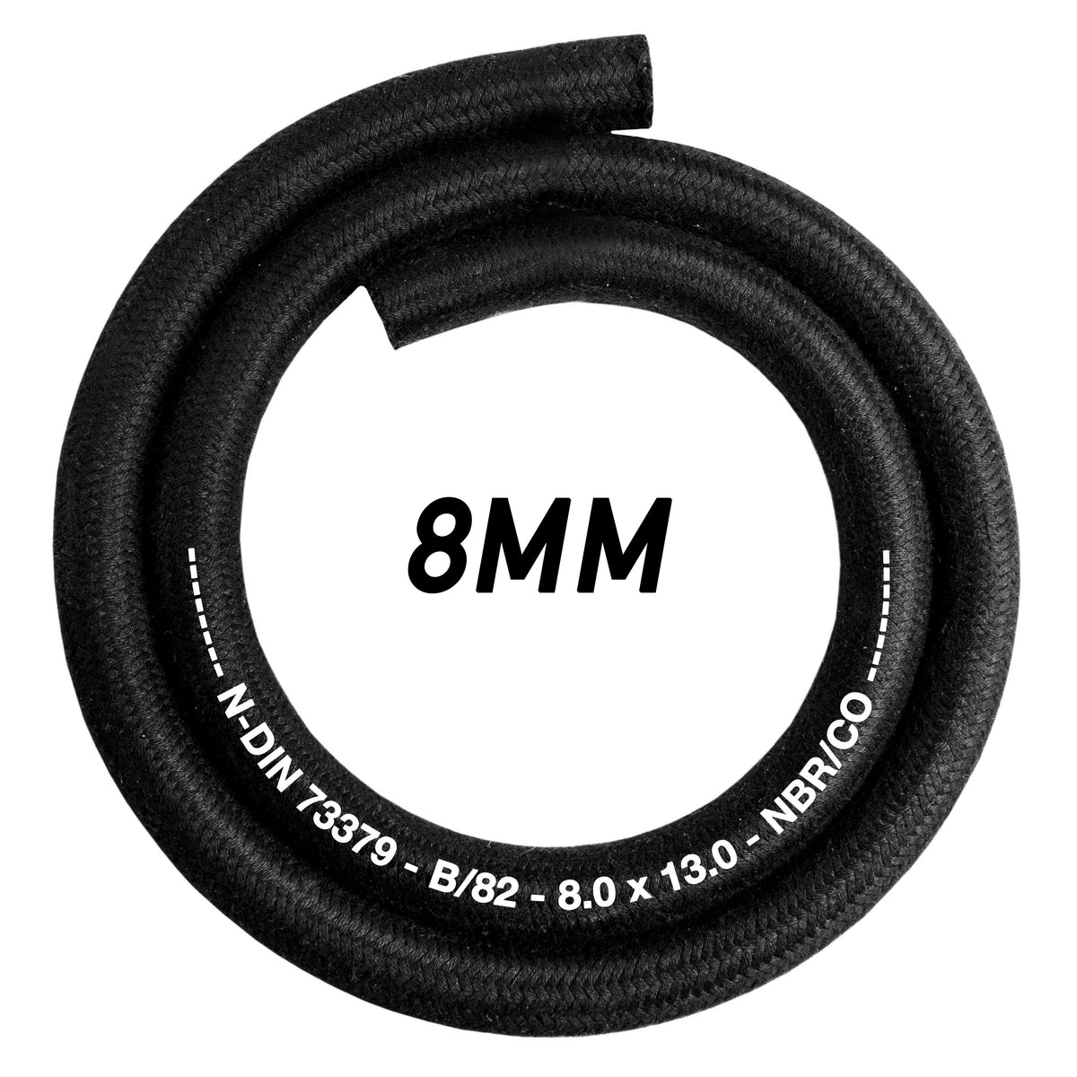 Rubber Reinforced with a Heat Resistant Textile Braid 8mm/13mm