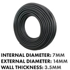 Rubber 7mm Braided Fuel, Oil Hose SAE J30 R6