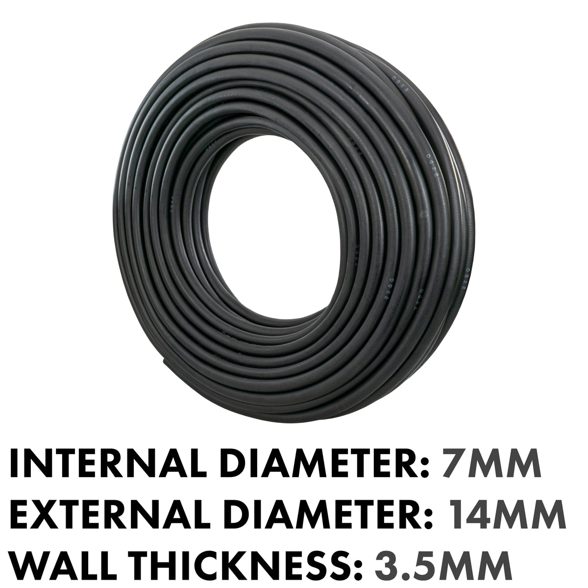 Rubber 7mm Braided Fuel, Oil Hose SAE J30 R6