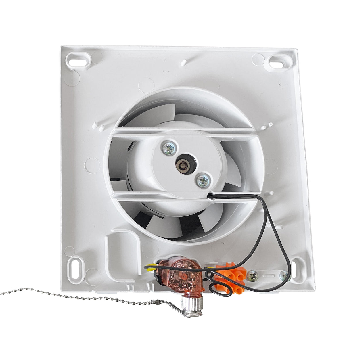 Through Wall Ventilation Kit RICO Pull-Cord Switch Fan with Graphite External Vent