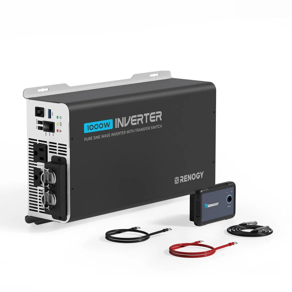 1000W 12V Pure Sine Wave Inverter with UPS Transfer Switch and Built-in Bluetooth