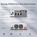 3000W/2000W/1000W 12V Pure Sine Wave Inverter with UPS Transfer Switch