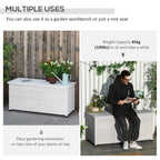 75 Gallon Wooden Deck Box with Weather-Resistant Finish, White