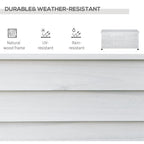 75 Gallon Wooden Deck Box with Weather-Resistant Finish, White