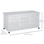 75 Gallon Wooden Deck Box with Weather-Resistant Finish, White