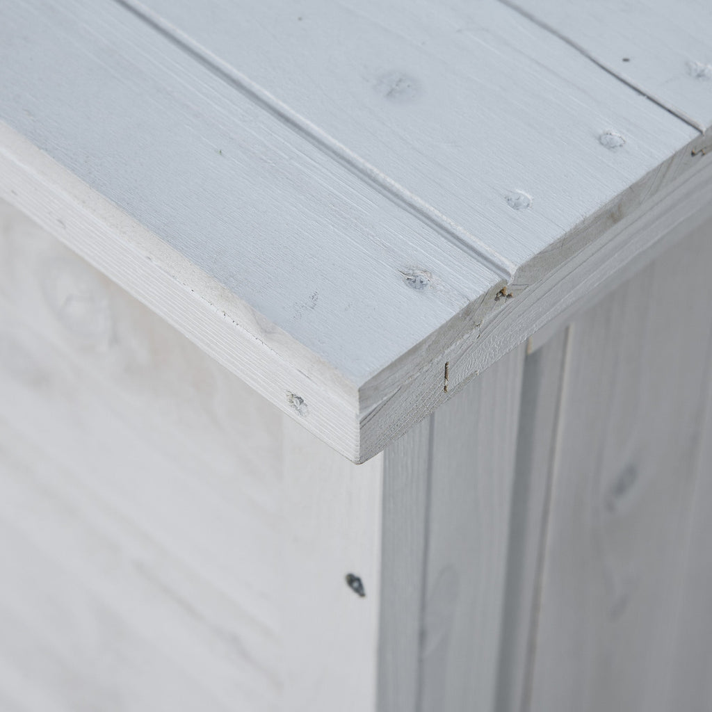 75 Gallon Wooden Deck Box with Weather-Resistant Finish, White