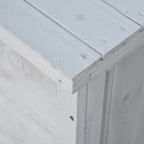 75 Gallon Wooden Deck Box with Weather-Resistant Finish, White