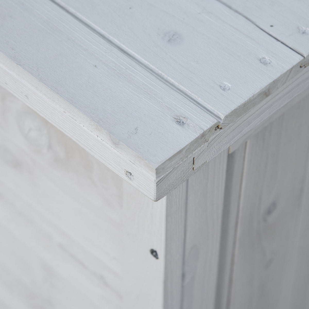 75 Gallon Wooden Deck Box with Weather-Resistant Finish, White