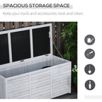 75 Gallon Wooden Deck Box with Weather-Resistant Finish, White