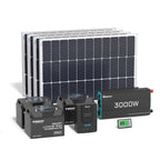400W 12V Complete Solar Panel Kit with 3.6kWh Battery
