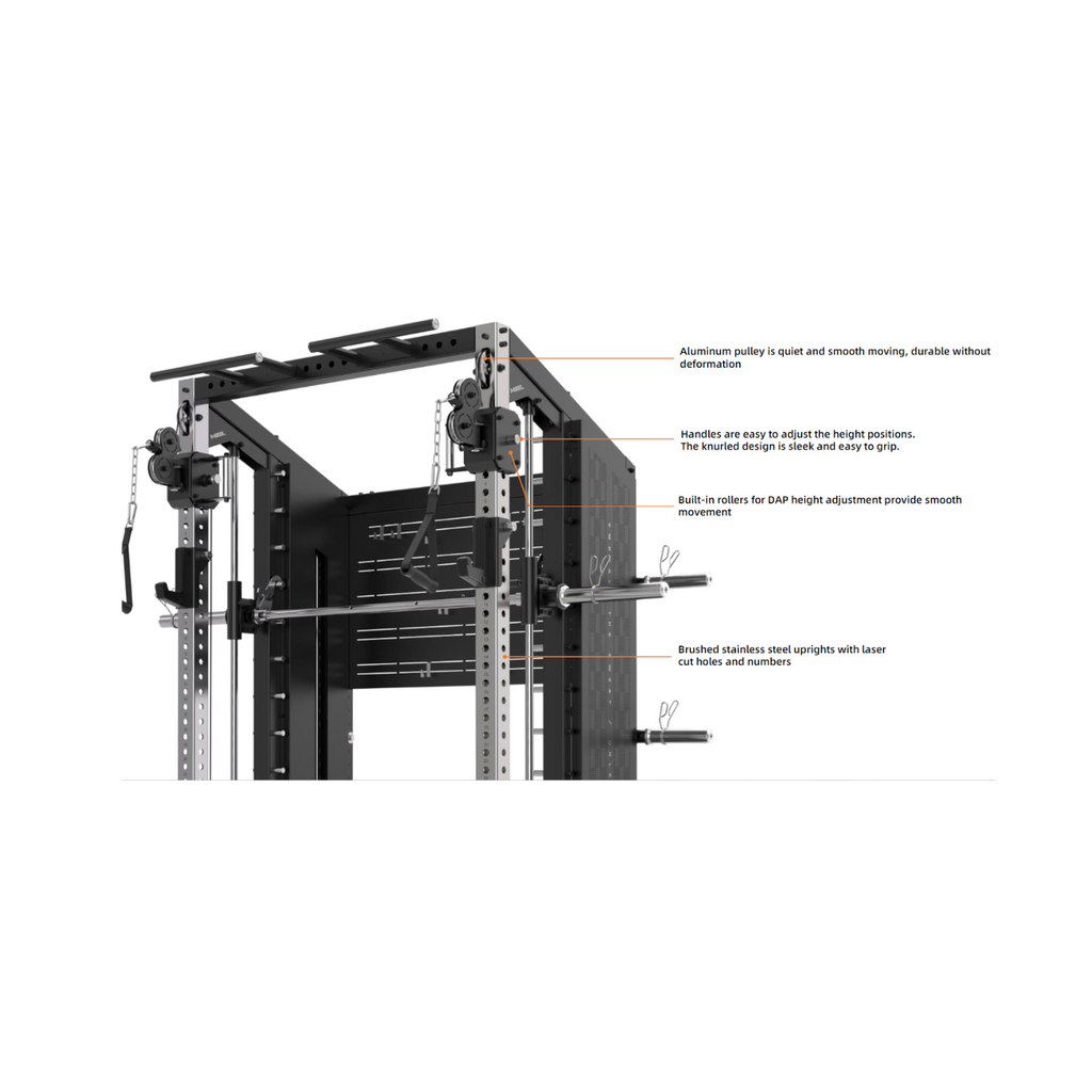 RMC GRAVIX Commercial RM7 Power Rack + Smith Machine Functional Trainer