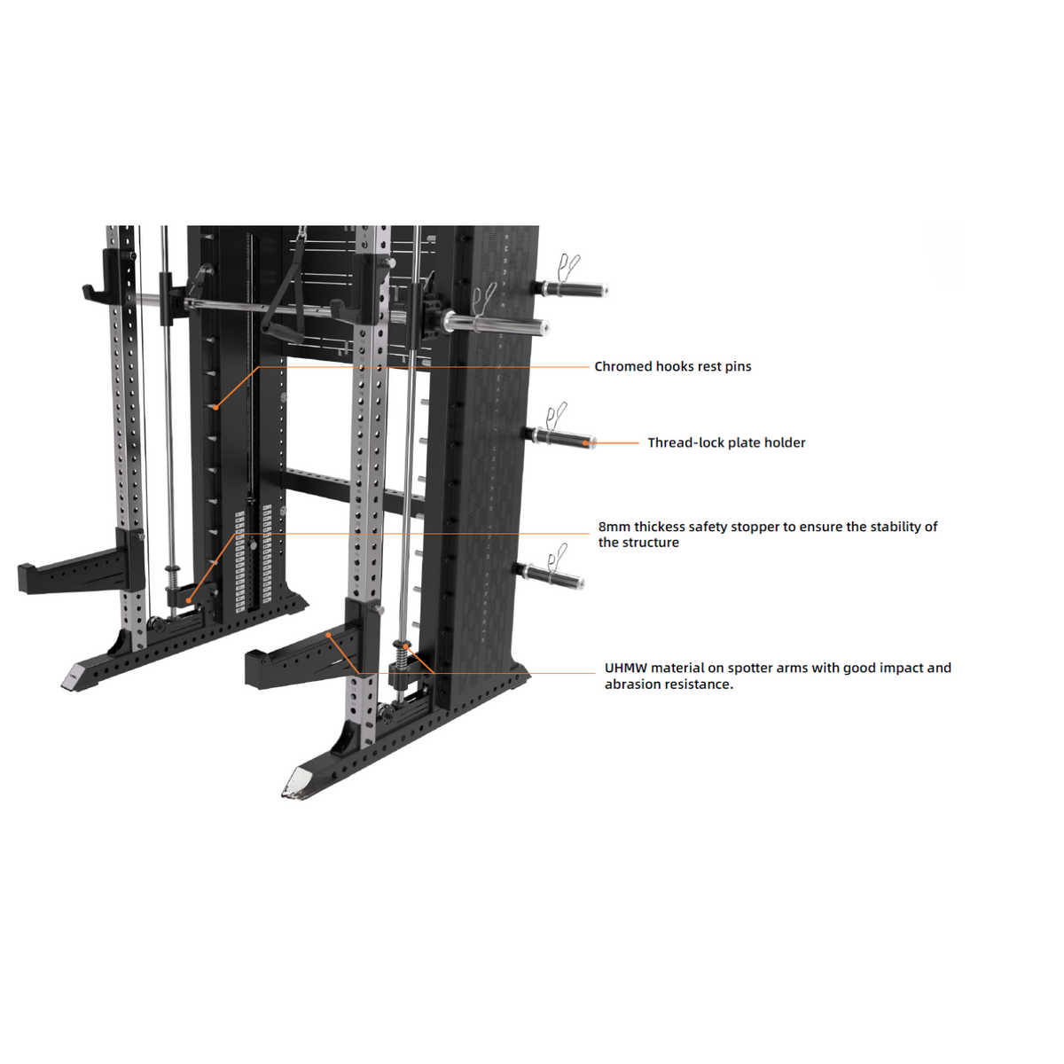 RMC GRAVIX Commercial RM7 Power Rack + Smith Machine Functional Trainer