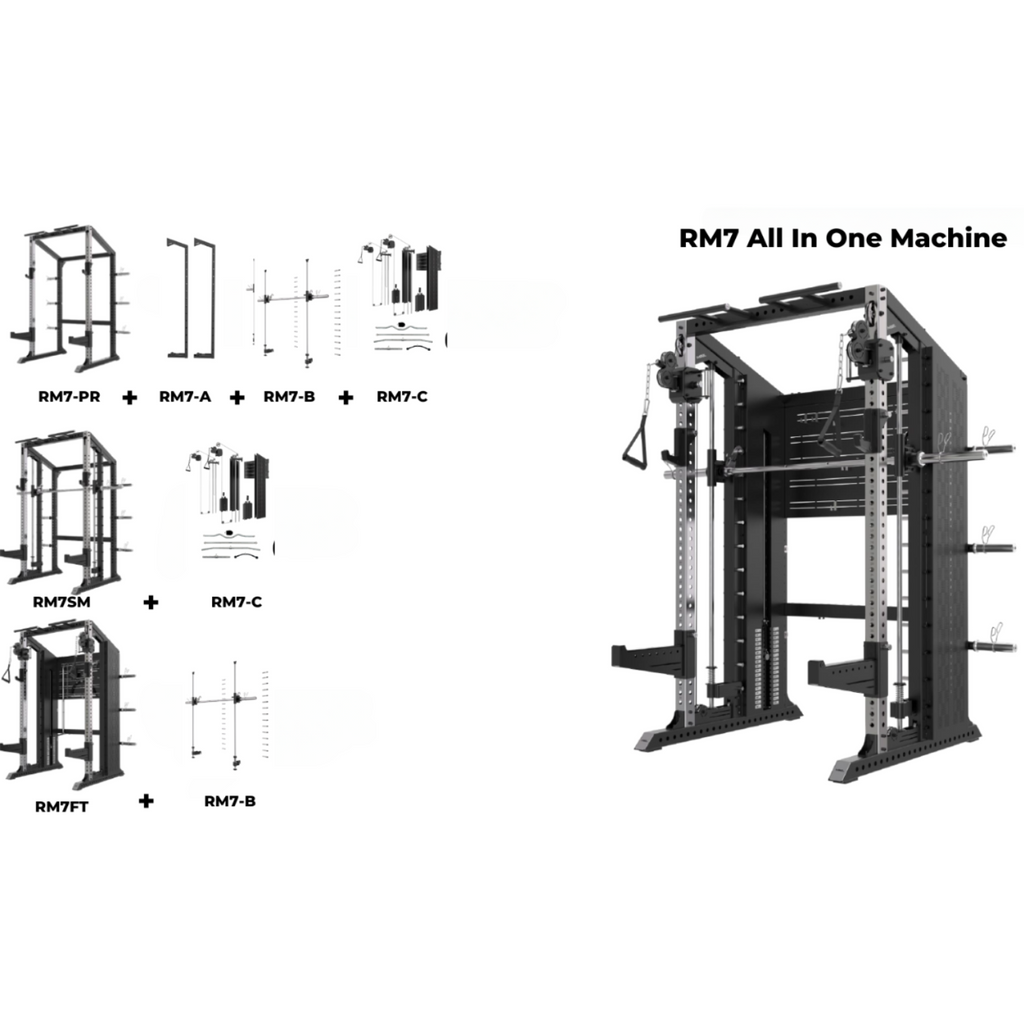 RMC GRAVIX Commercial RM7 Power Rack + Smith Machine Functional Trainer