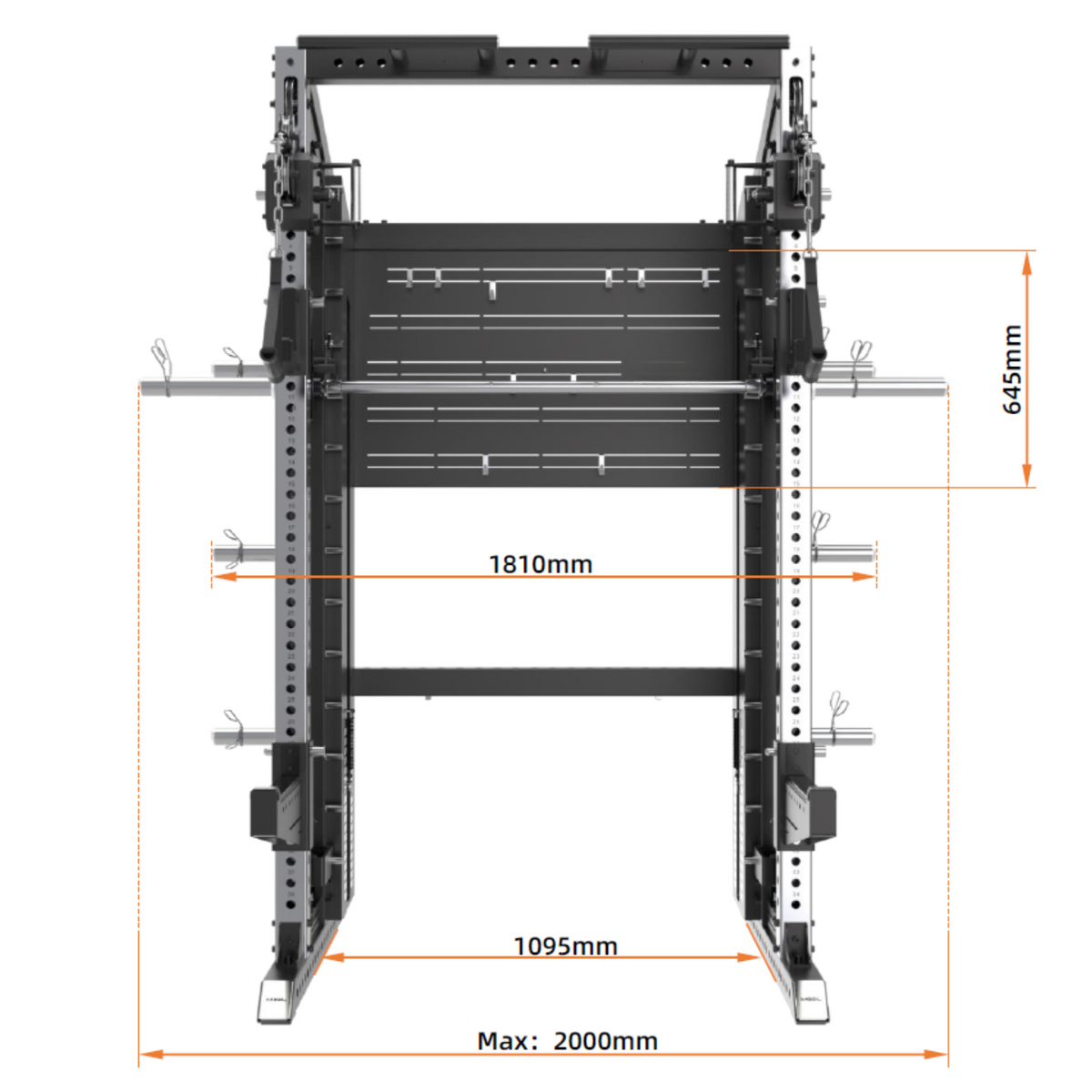 RMC GRAVIX Commercial RM7 Power Rack + Smith Machine Functional Trainer