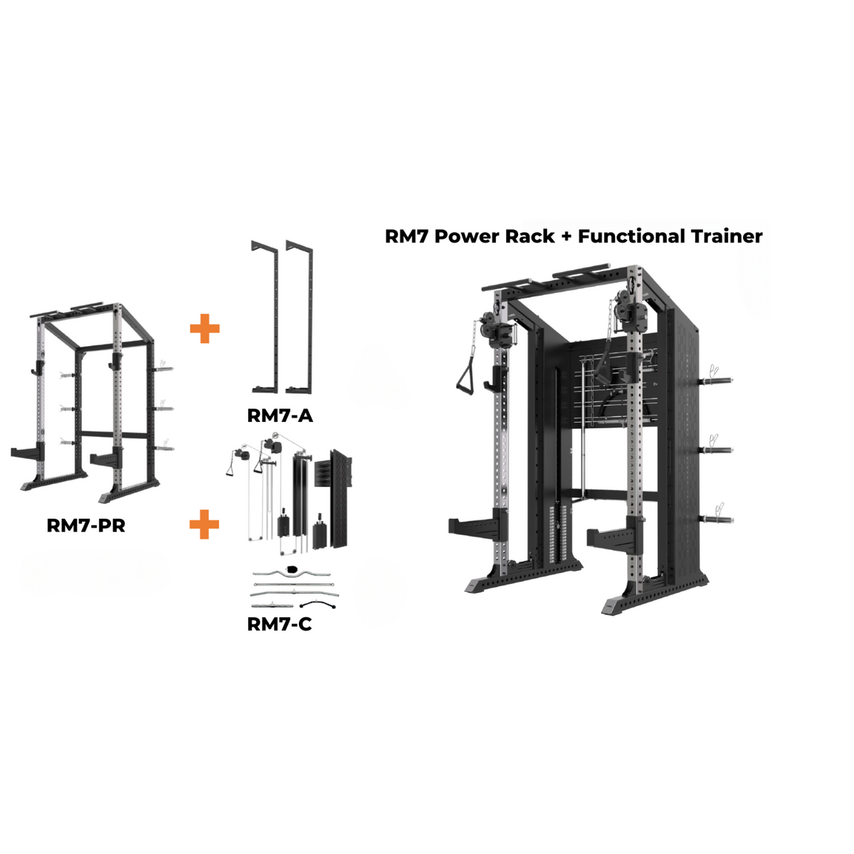 RMC GRAVIX Commercial RM7 Power Rack + Smith Machine Functional Trainer