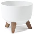 Roma Bowl Pot with Legs, Insert and Hole with Plug 240mm White