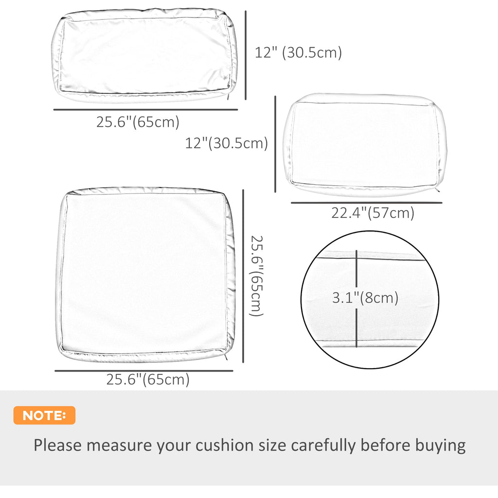14pc Patio Rattan Sofa Set Cushion Cover Replacement Set, No Cushion Included, Black