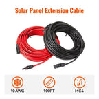 Rich Solar 10 Gauge (10AWG) 100 Feet Solar Panel Extension Cable Wire With Solar Connectors