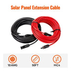 Rich Solar 10 Gauge (10AWG) 50 Feet Solar Panel Extension Cable Wire With Solar Connectors
