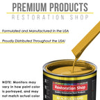 Citrus Yellow Acrylic Enamel Auto Paint - Complete Quart Paint Kit - Professional Single Stage Automotive Car Truck Coating, 8:1 Mix Ratio 2.8 VOC