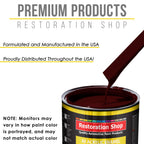 Burgundy Acrylic Enamel Auto Paint (Complete Gallon Paint Kit) Professional Single Stage Automotive Car Truck Equipment Coating, 8:1 Mix Ratio 2.8 VOC